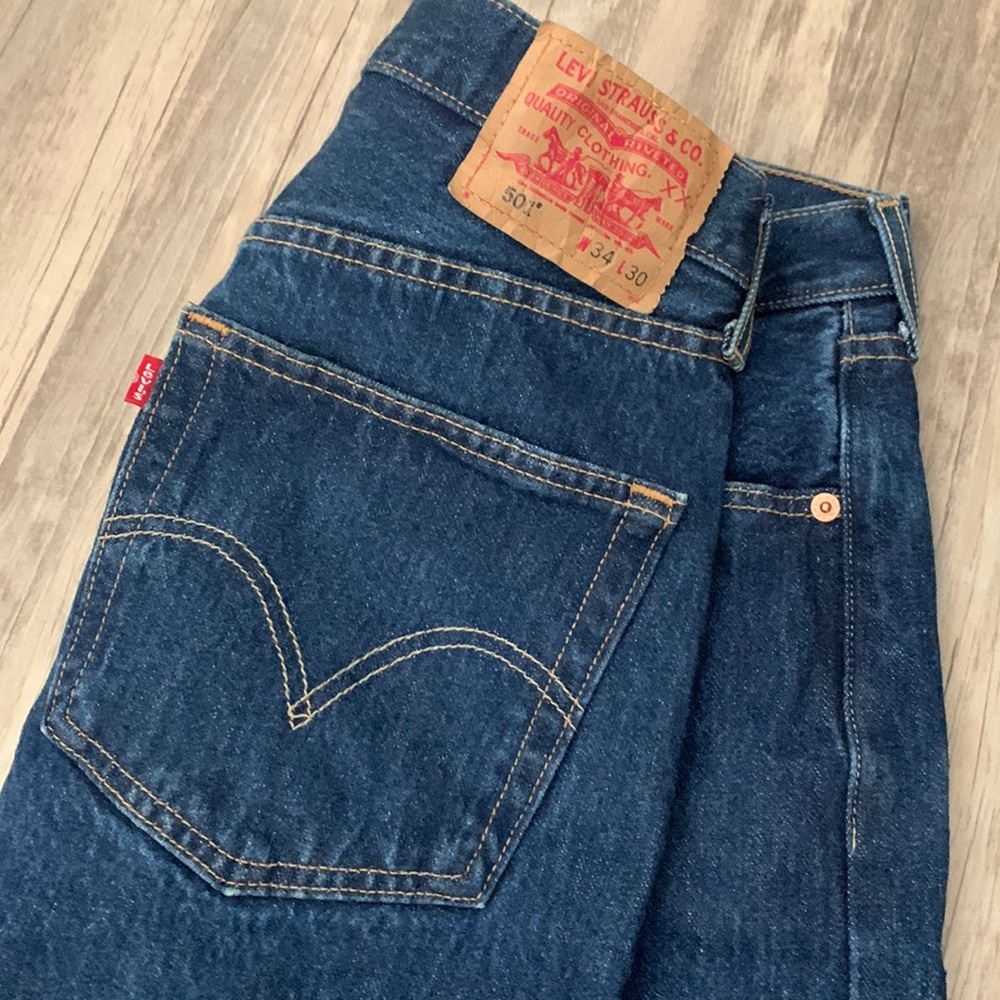 Vintage Levis 501 Jeans 34X30 Button Fly Straight Leg 80s Excellent